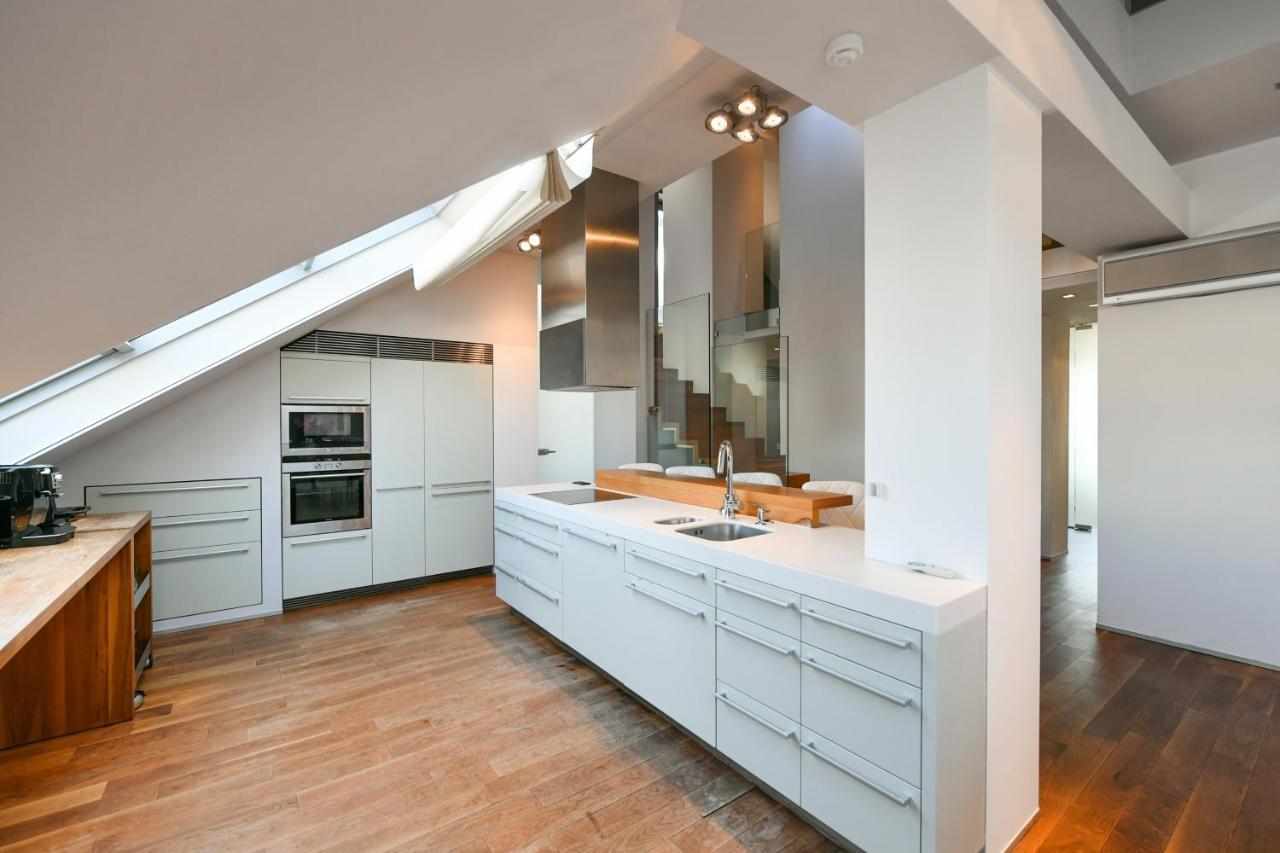 Luxury Central Penthouse With Sauna, Terrace, 250M2, 5Bdrm, 3Bthrm Prag Dış mekan fotoğraf