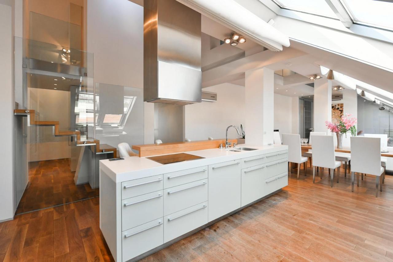 Luxury Central Penthouse With Sauna, Terrace, 250M2, 5Bdrm, 3Bthrm Prag Dış mekan fotoğraf